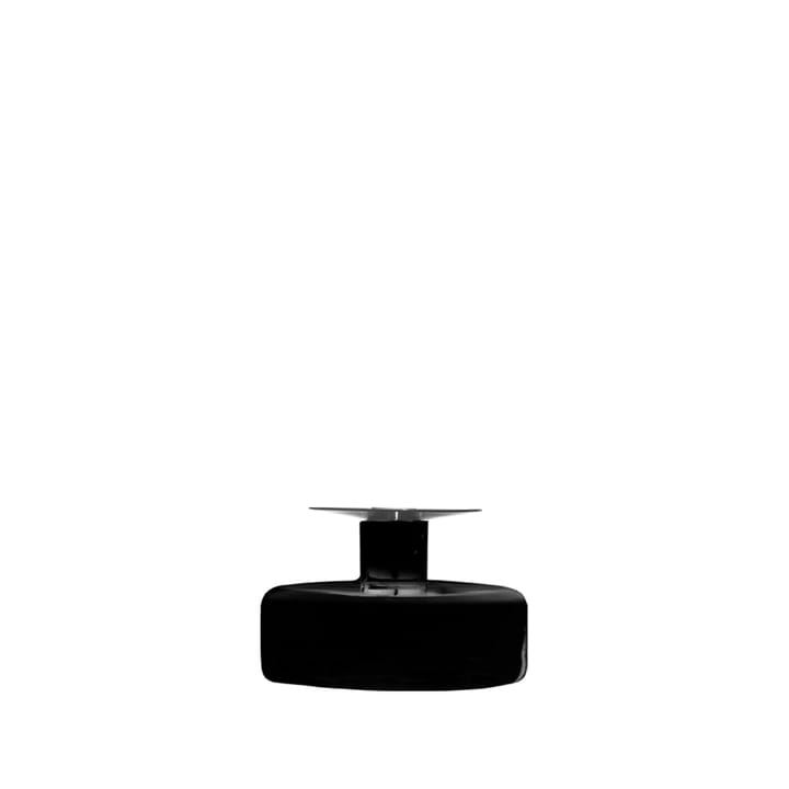 Halo ljusstake, svart, liten Skrufs Glasbruk