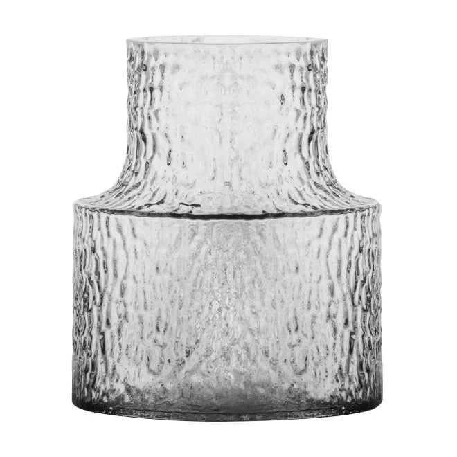 Skrufs Glasbruk Kolonn vas struktur 20 cm | Skandinavisk Design | Vaser | Transparent