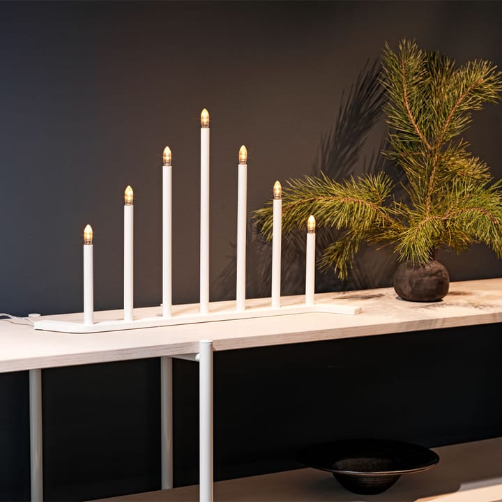 Advent RE adventsljusstake, vit, 7 ljus SMD Design