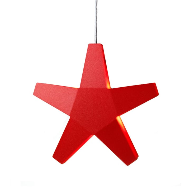 Advent Stjärna Adventsstjärna, röd, 40 cm, ljusgrå textilsladd SMD Design
