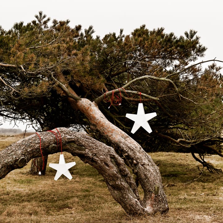 Advent Stjärna Adventsstjärna, röd, 40 cm, ljusgrå textilsladd SMD Design