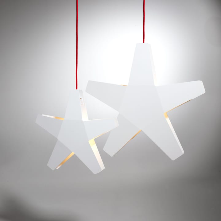 Advent Stjärna Adventsstjärna - röd, 40 cm, ljusgrå textilsladd - SMD Design