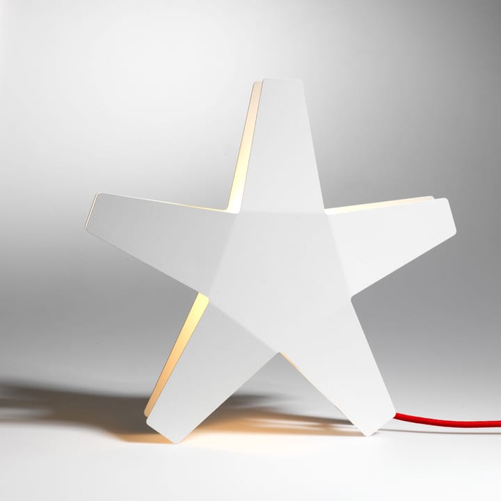 Advent Stjärna Adventsstjärna - röd, 40 cm, ljusgrå textilsladd - SMD Design