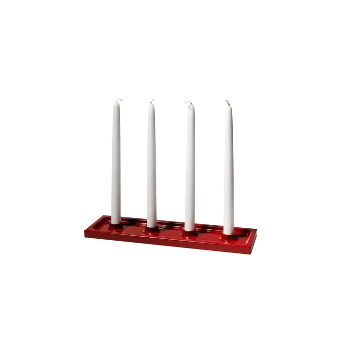 Crater adventsljusstake - Röd, 4 ljus - SMD Design