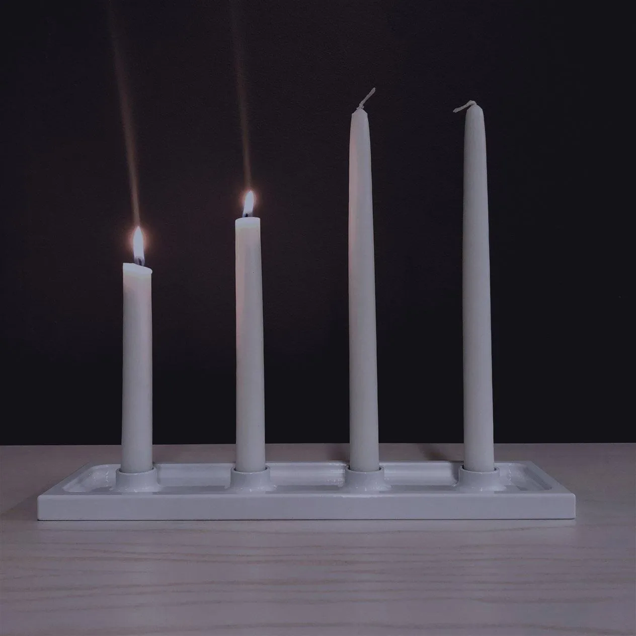 Crater adventsljusstake, Vit, 4 ljus SMD Design