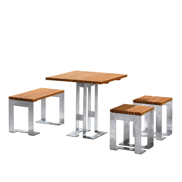 Paus bord, Ek, galvaniserat stativ SMD Design