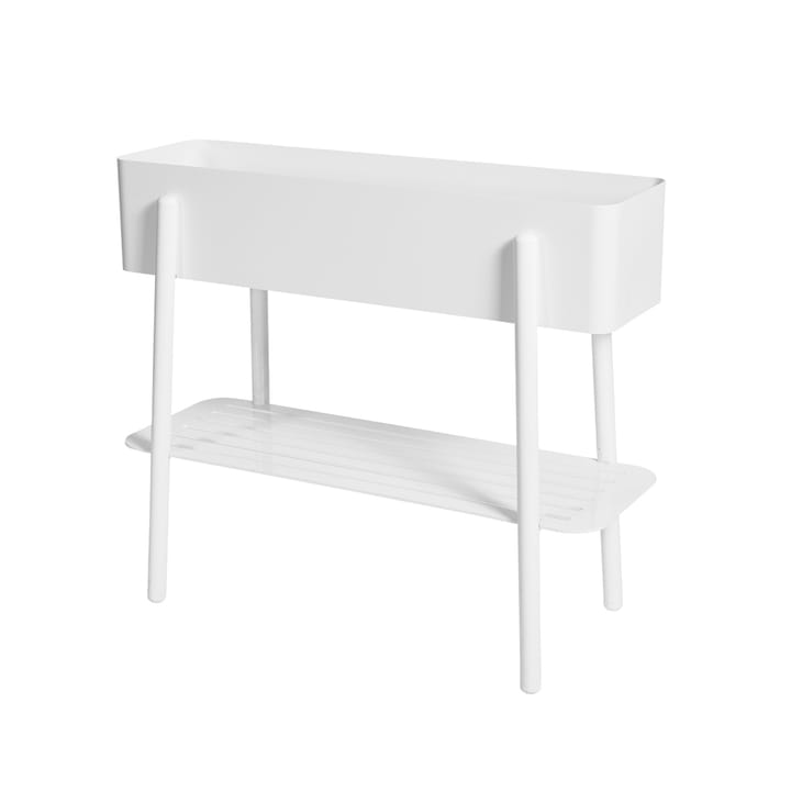 Prunella blomsterbord - vit/aluminium - SMD Design
