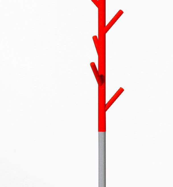 Sticks klädhängare - golv, röd-silver SMD Design