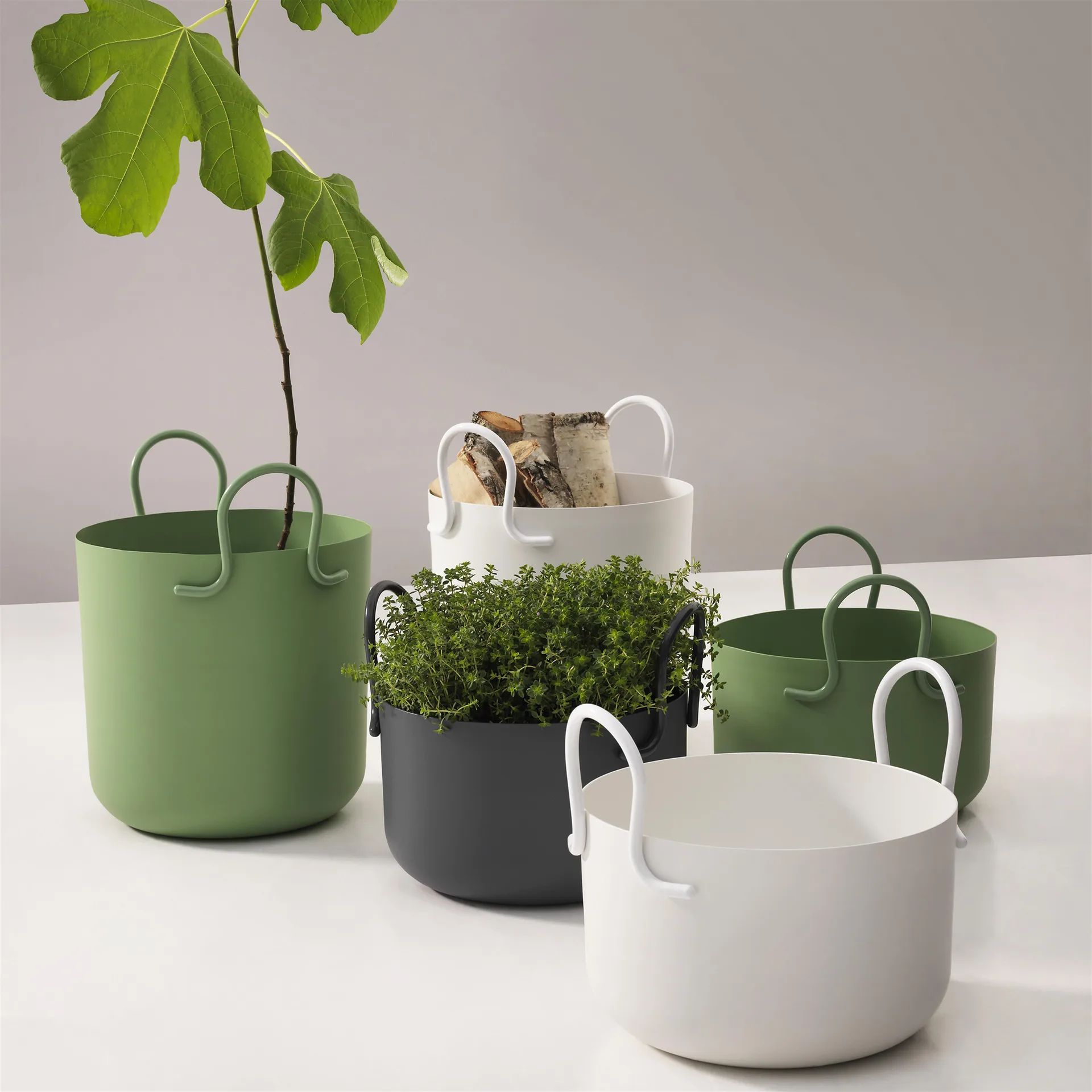 Tivoli kruka Ø30 cm låg, mörkgrå SMD Design