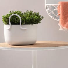Tivoli kruka Ø30 cm låg, vit SMD Design