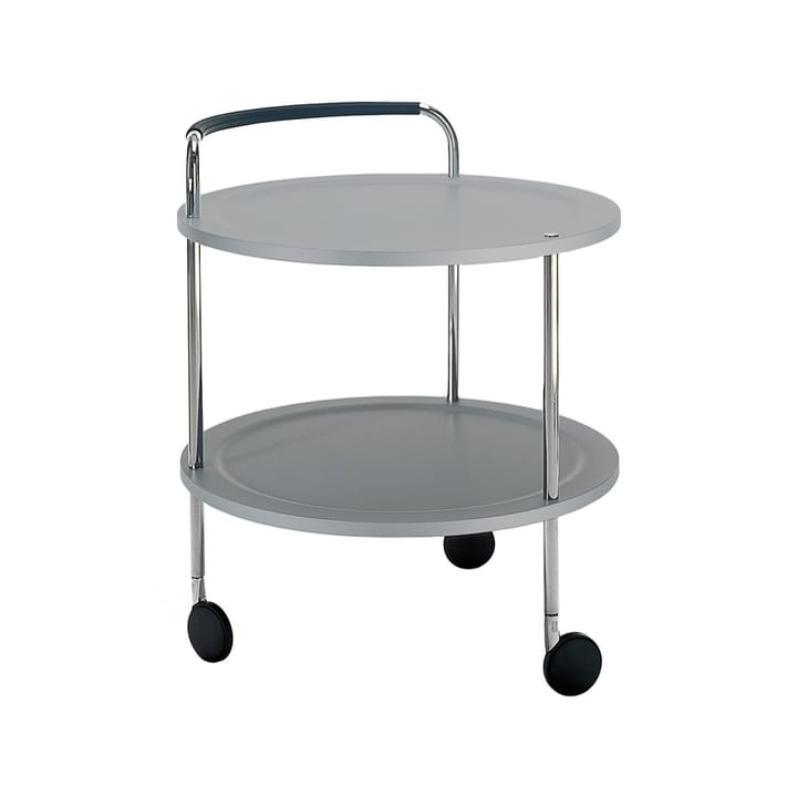 Trolley Round Basic serveringsvagn - ljusgrå, kromstativ - SMD Design