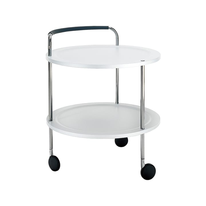 Trolley Round Basic serveringsvagn - vit, kromstativ - SMD Design