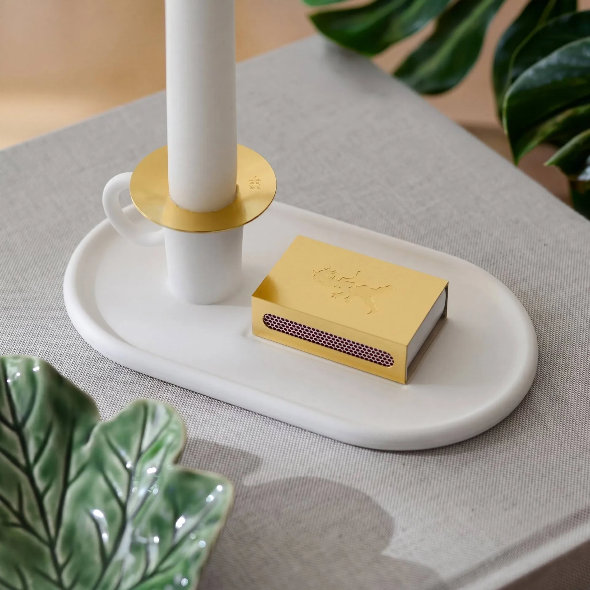 Kammakarljusstake med tändsticksetui, Solstickan kammarljusstake inkl tändsticksetui Solstickan Design