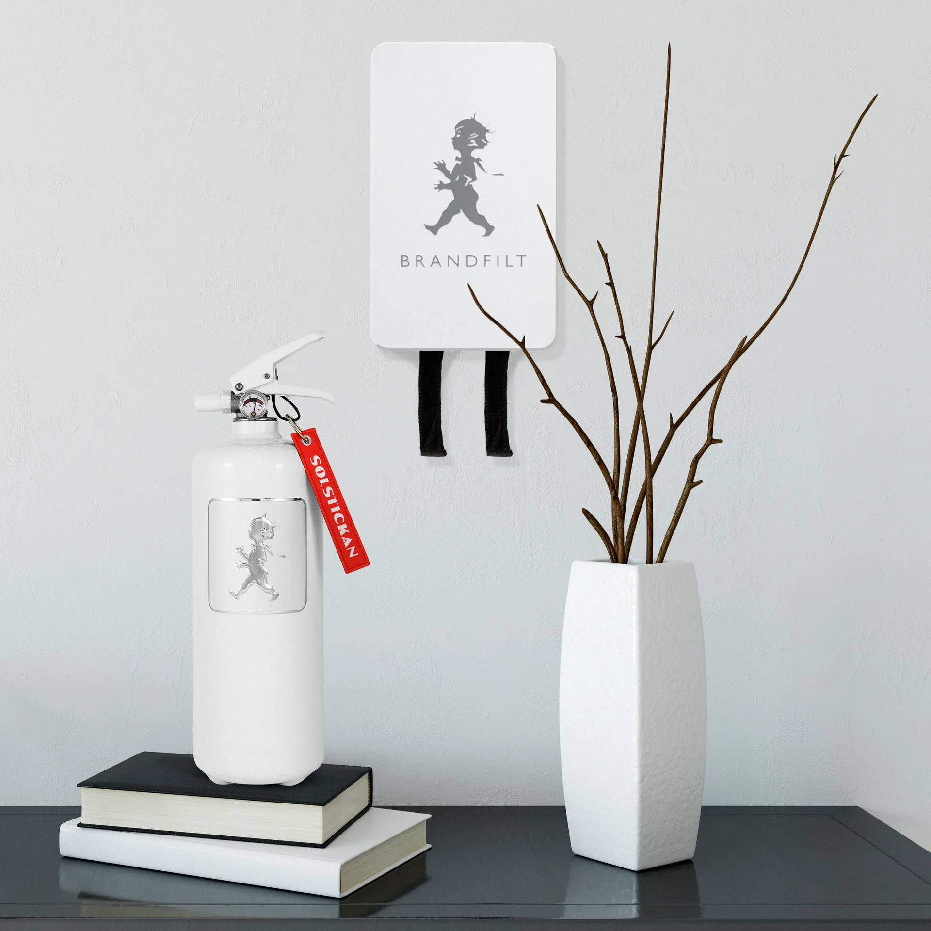 Solstickan brandfilt 120x120 cm, Vit högblank Solstickan Design