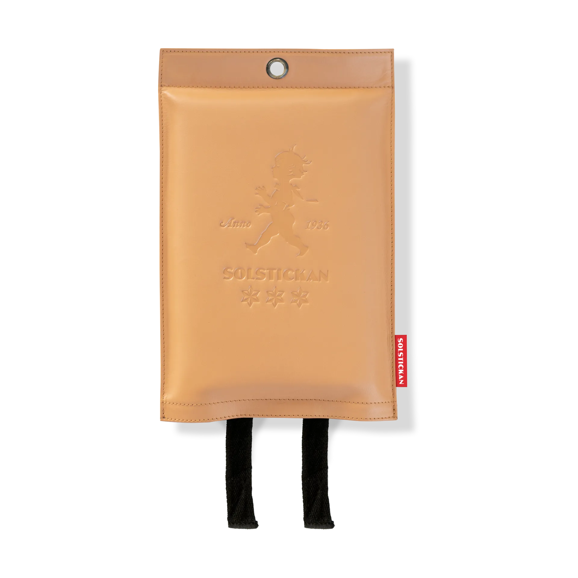 Solstickan brandfilt läder 120x120 cm, Ljust läder Solstickan Design