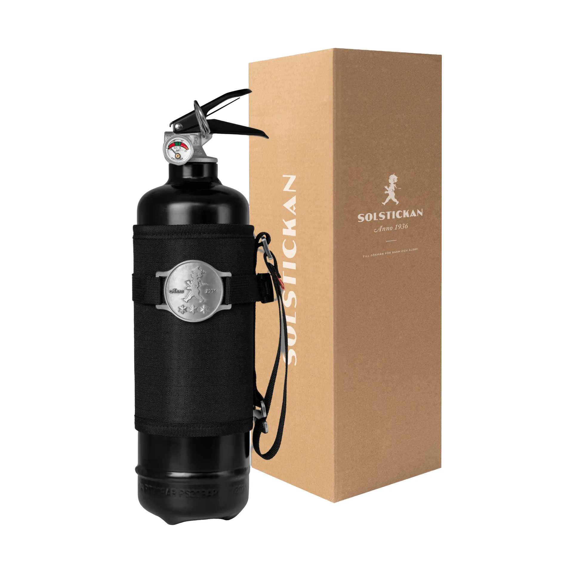 Solstickan brandsläckare 6 kg, Outdoor edition, Svart Solstickan Design