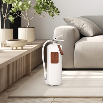 Solstickan brandsläckare 6 kg - Vit-mörkbrunt läder - Solstickan Design