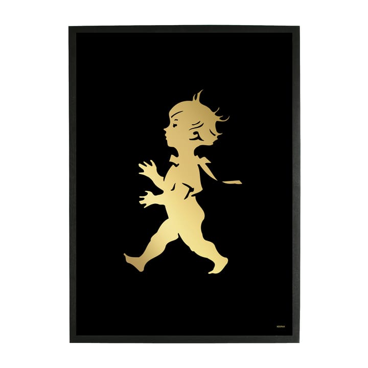 Solstickan poster 50x70 cm - Guld-svart - Solstickan Design