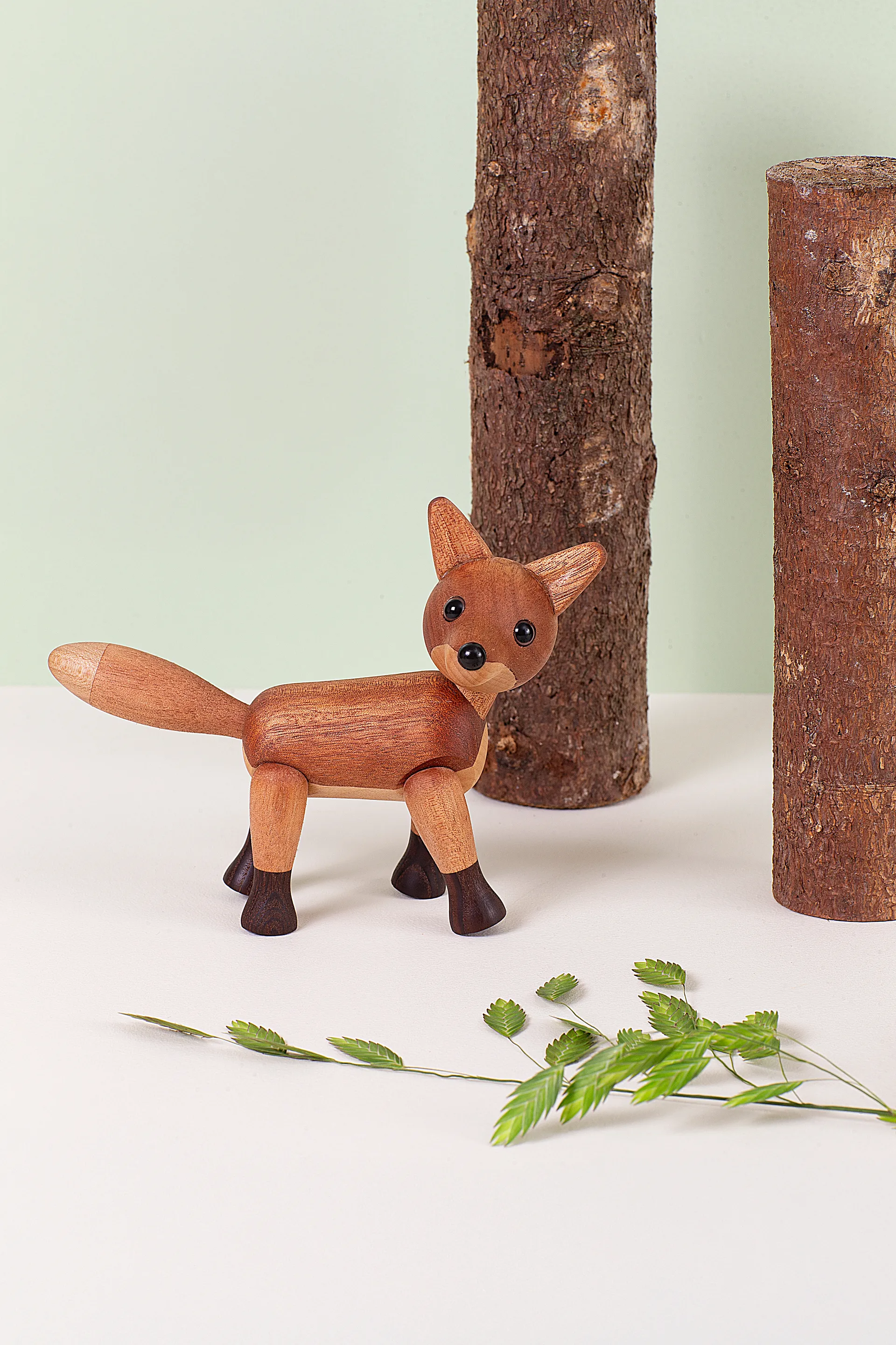 Foxy räv dekoration 12 cm, Mahogny Spring Copenhagen