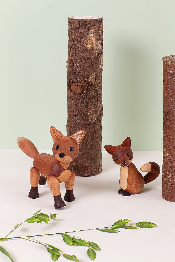 Foxy räv dekoration 12 cm, Mahogny Spring Copenhagen