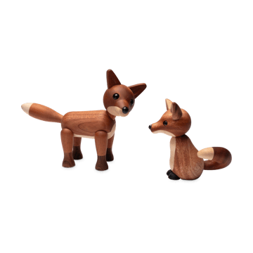 Foxy räv dekoration 12 cm - Mahogny - Spring Copenhagen