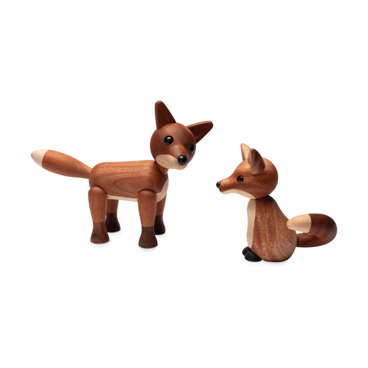 Foxy räv dekoration 12 cm, Mahogny Spring Copenhagen