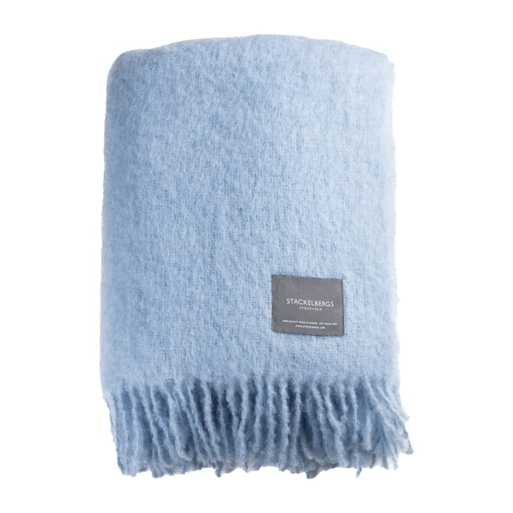 Mohair pläd - Blue Fog - Stackelbergs