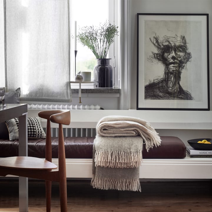 Mohair pläd, bright white Stackelbergs
