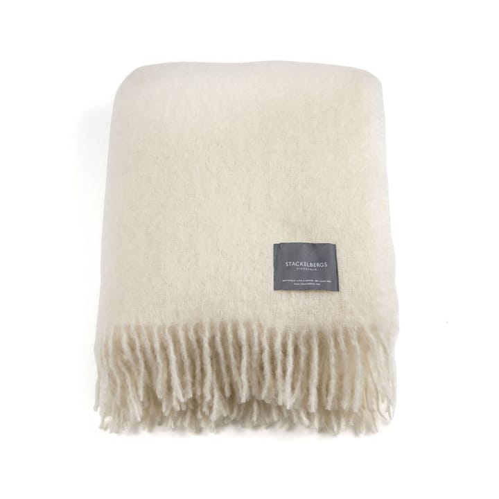 Mohair pläd, bright white Stackelbergs