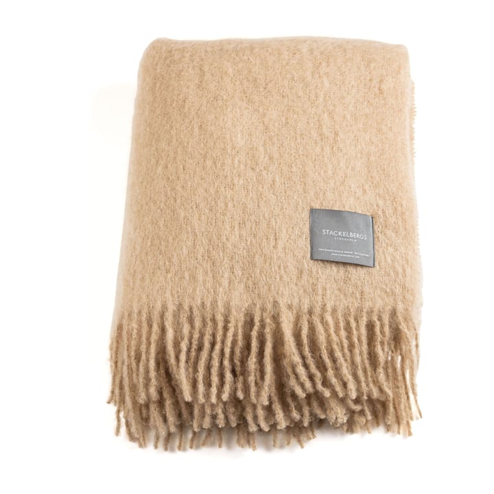 Mohair pläd - camel - Stackelbergs