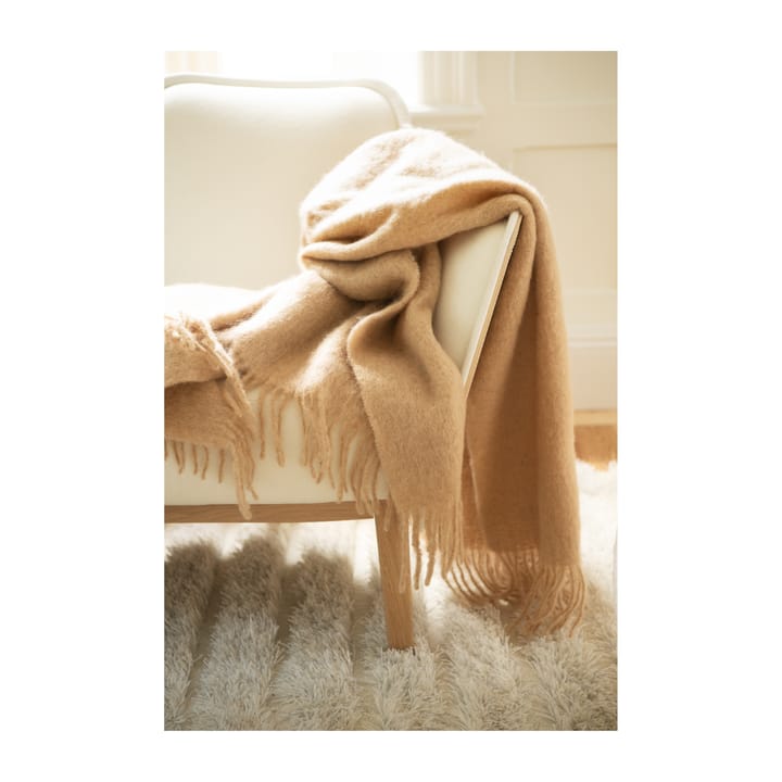 Mohair pläd - camel - Stackelbergs