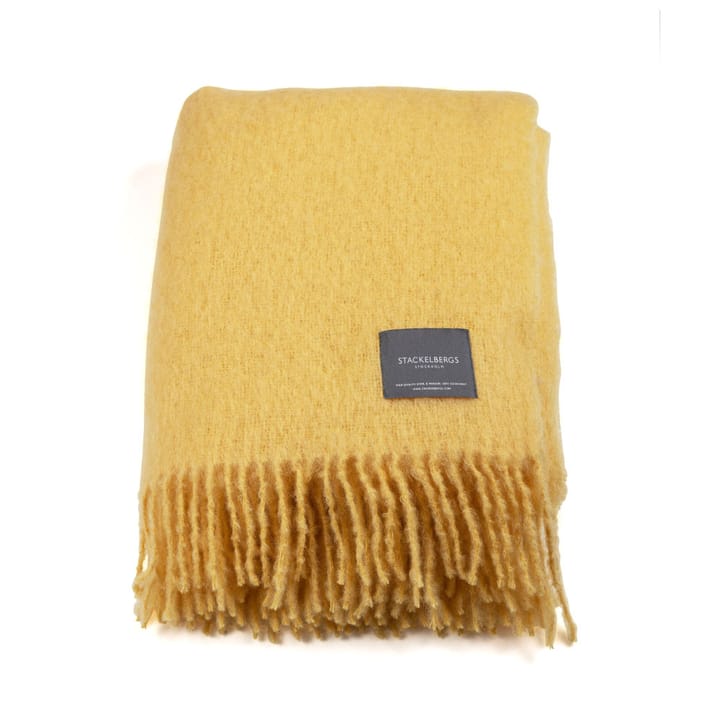 Mohair pläd - Golden yellow - Stackelbergs