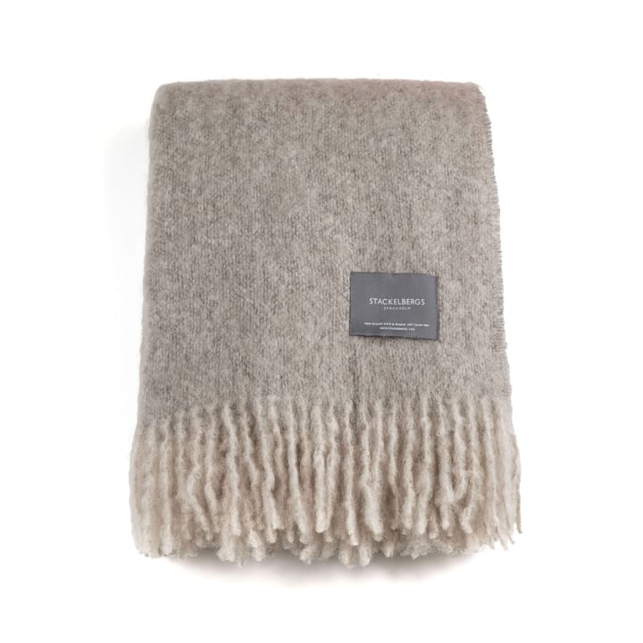 Mohair pläd - light taupe & brindle melange - Stackelbergs