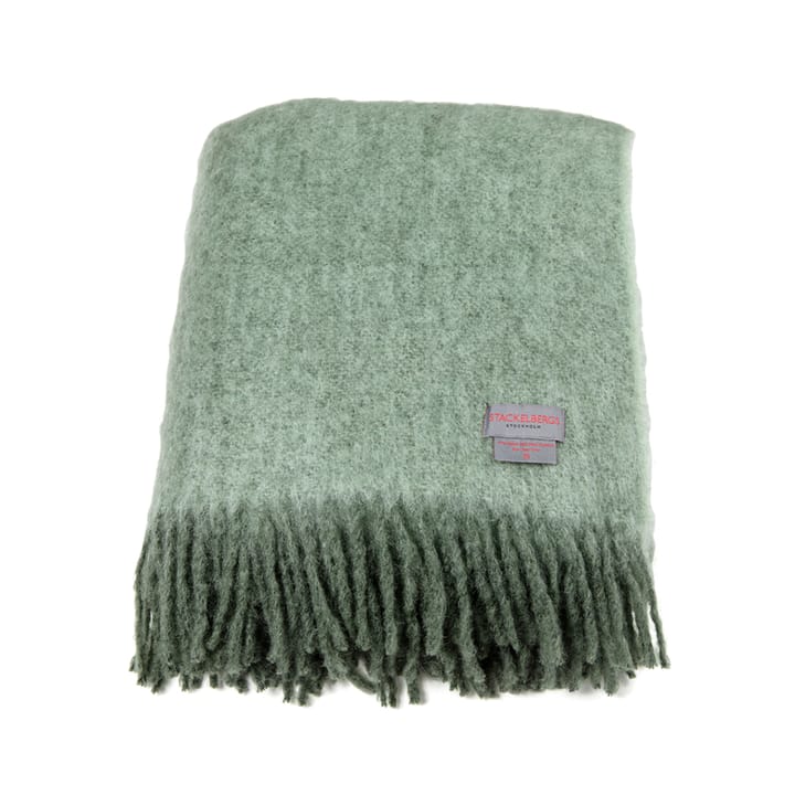 Mohair pläd - moss & green melange - Stackelbergs