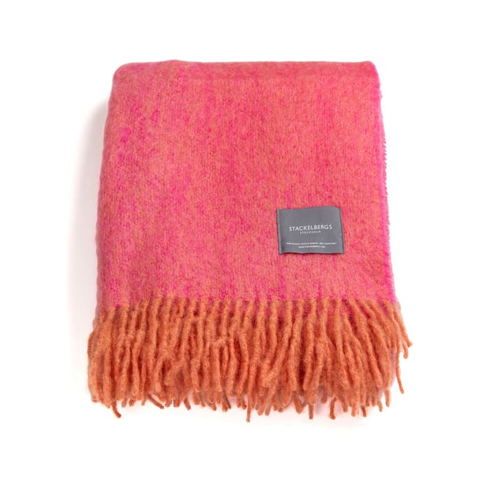 Mohair pläd - orange & pion melange - Stackelbergs