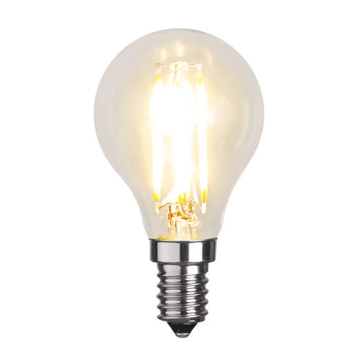 Dimbar E14 LED-lampa filament clear - 4,5 cm, 2700K - Star Trading