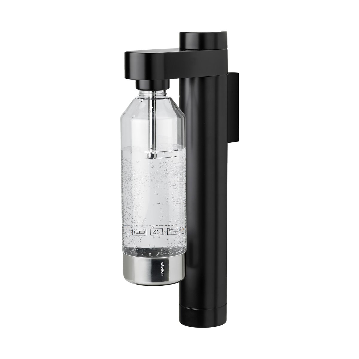 Stelton Brus vägghängd kolsyremaskin Black | Skandinavisk Design | Kolsyremaskiner & tillbehör | Svart
