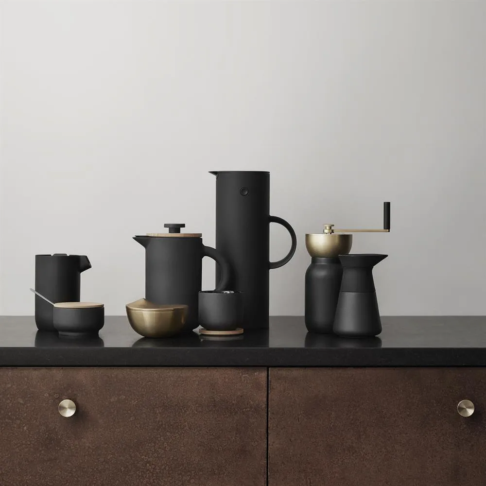 Collar kaffekvarn, svart-mässing Stelton