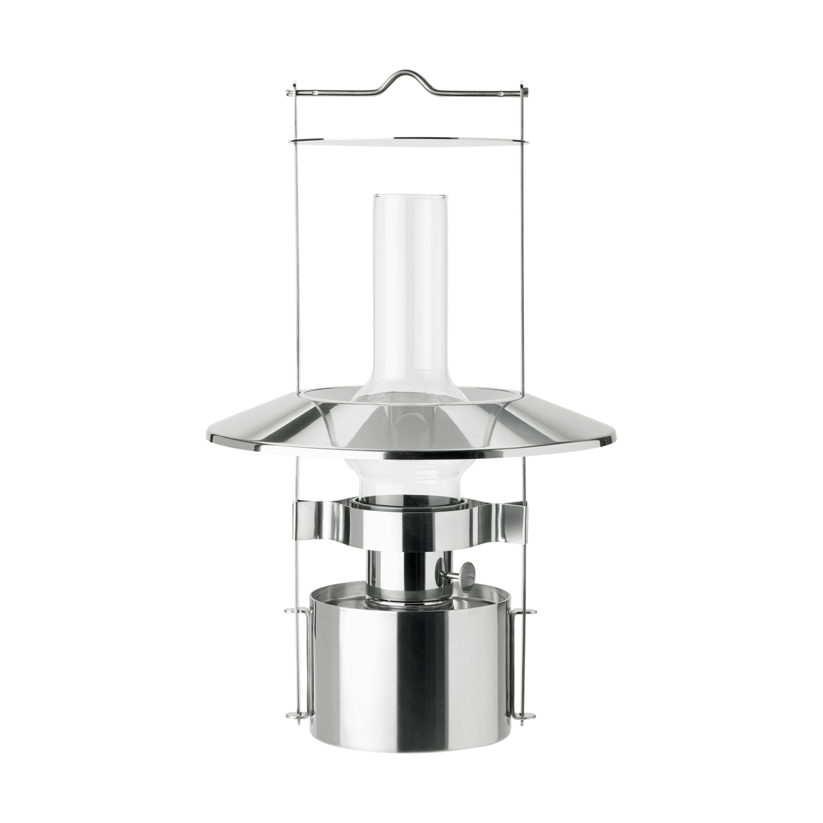 Stelton EM portabel skeppslampa 43 cm Steel | Skandinavisk Design | Bordslampor | Silverfärgad