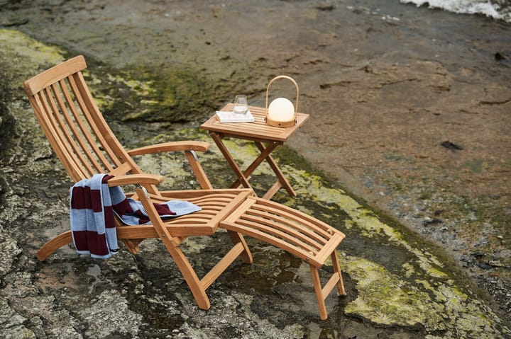 Lobby däckstol teak, Inkl. bricka och regnskydd Stockamöllan