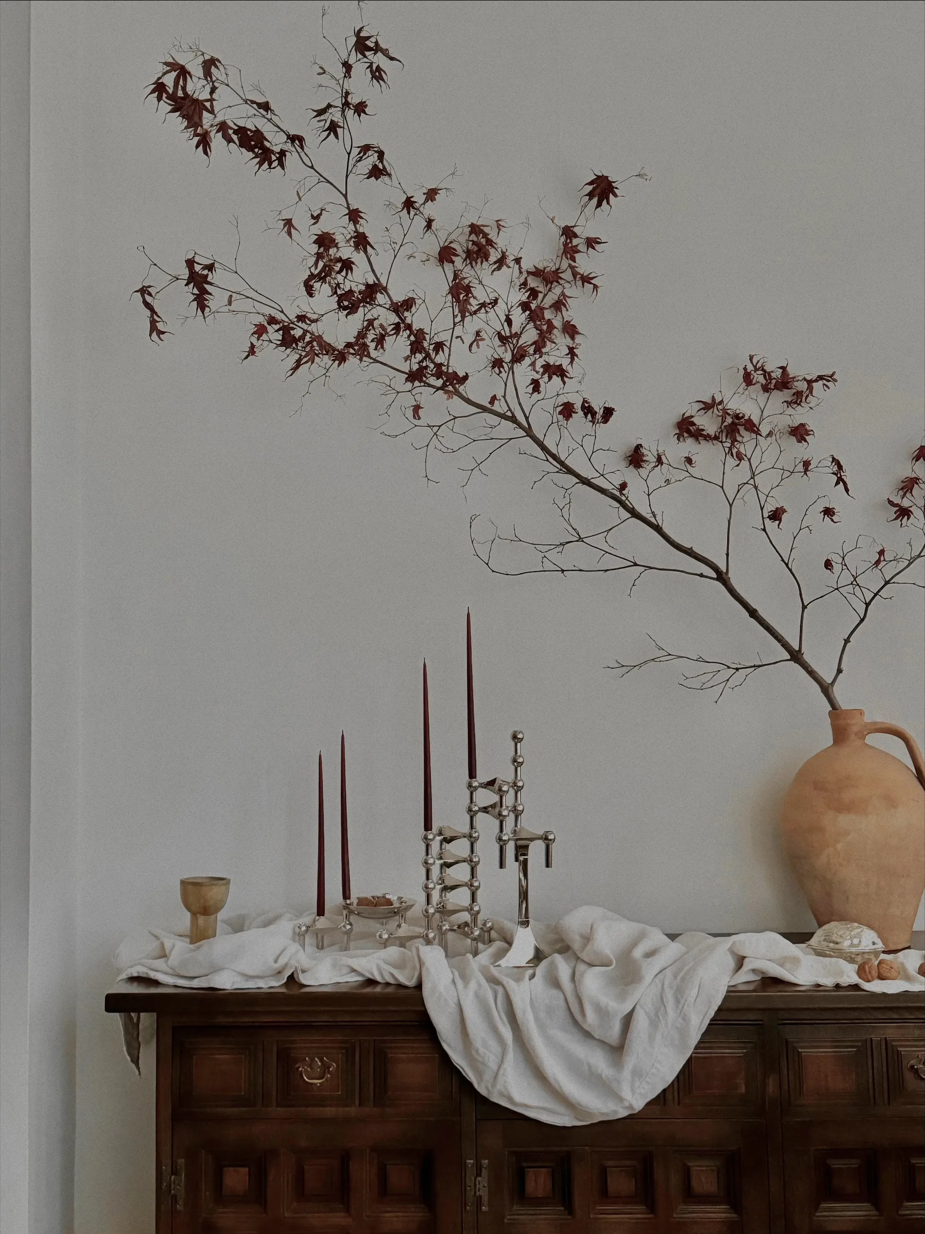 STOFF Nagel antikljus by ester & erik 6-pack, Burgundy red STOFF Nagel