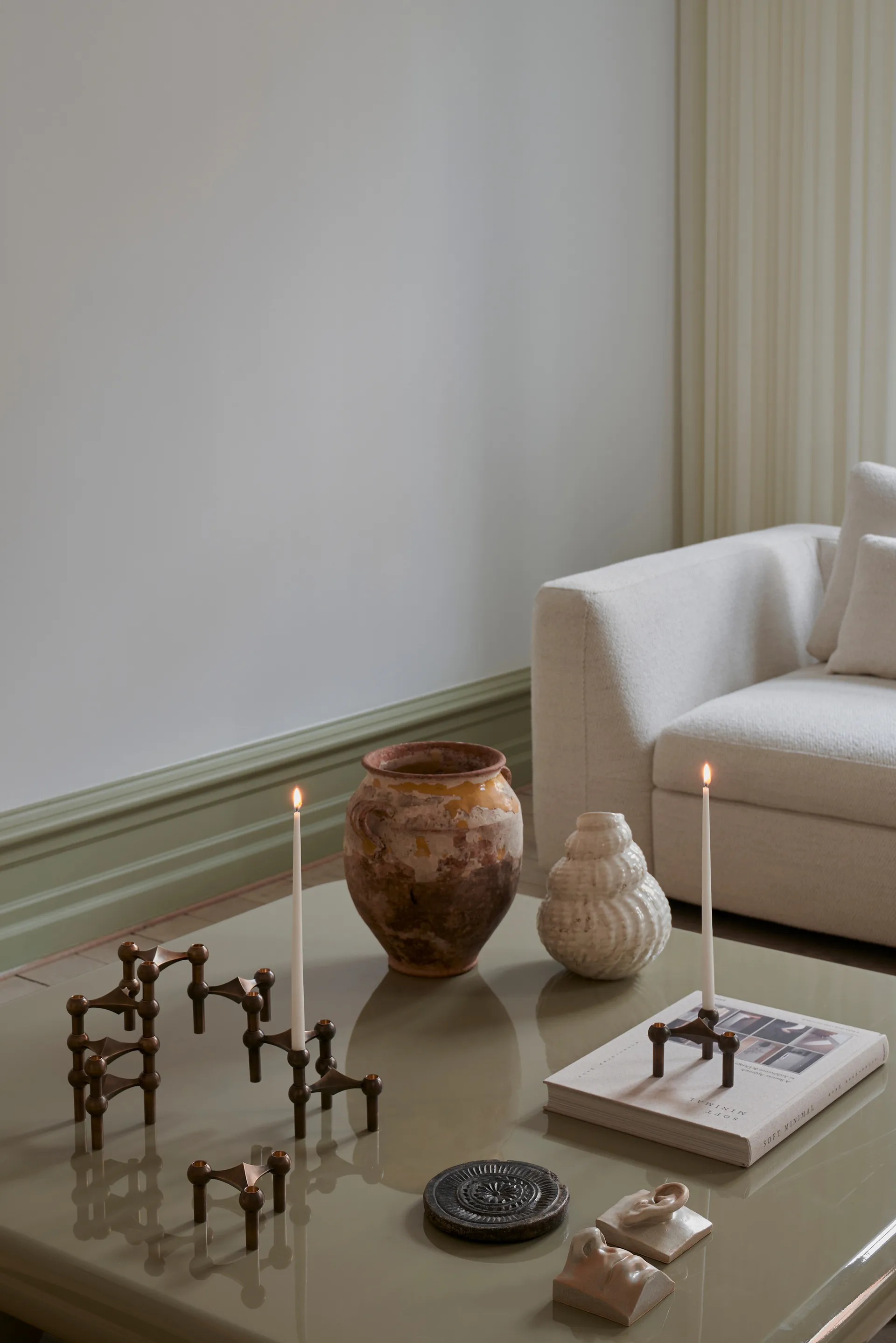 STOFF Nagel antikljus by ester & erik 6-pack, Off-white STOFF Nagel