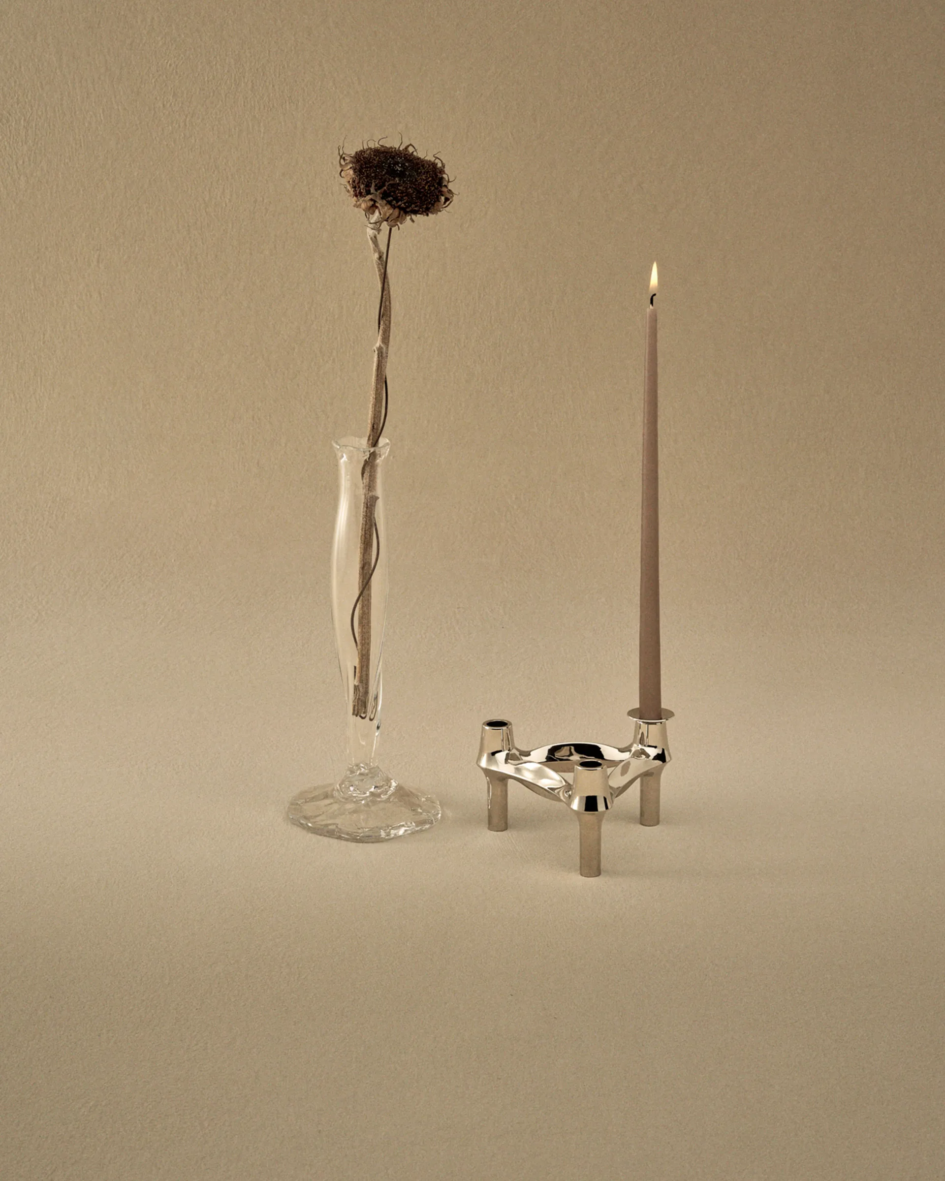 STOFF Nagel antikljus by ester & erik 6-pack, Soft brown STOFF Nagel