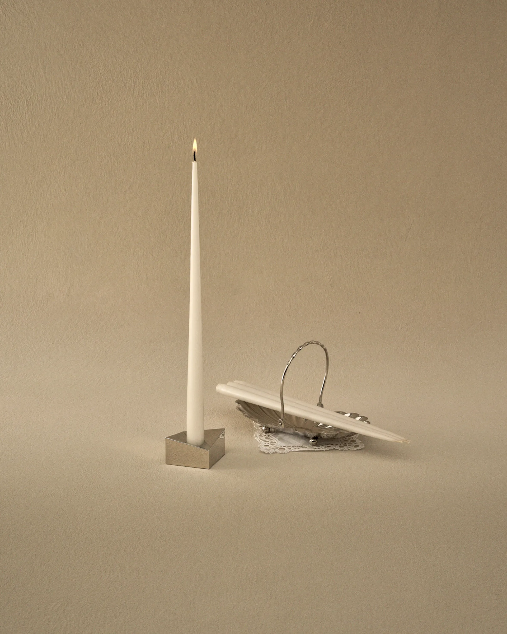 STOFF Nagel antikljus by ester & erik large 4-pack, Off-white STOFF Nagel