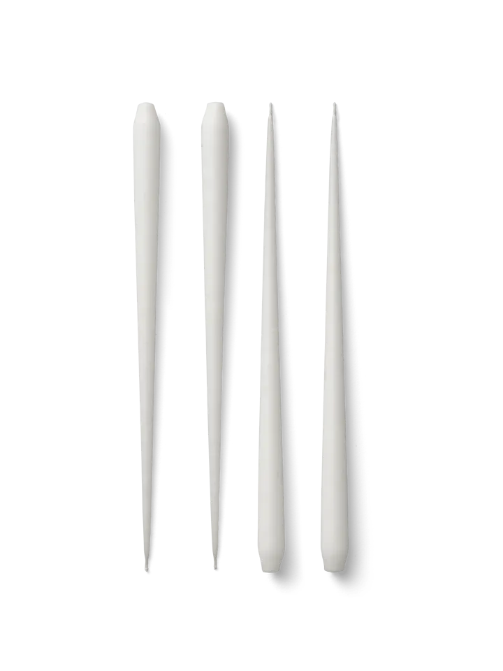 STOFF Nagel antikljus by ester & erik large 4-pack - White - STOFF Nagel