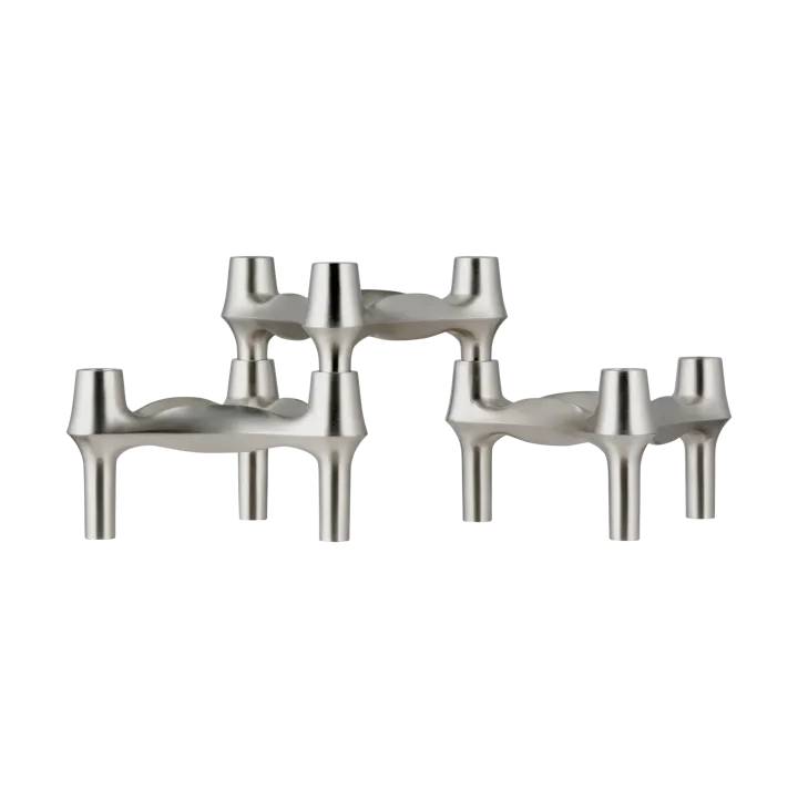 STOFF Nagel BMF ljusstake 3-pack - Borstad krom - STOFF Nagel