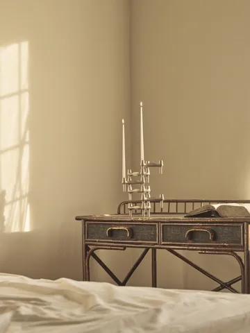 STOFF Nagel BMF ljusstake - Borstad krom - STOFF Nagel