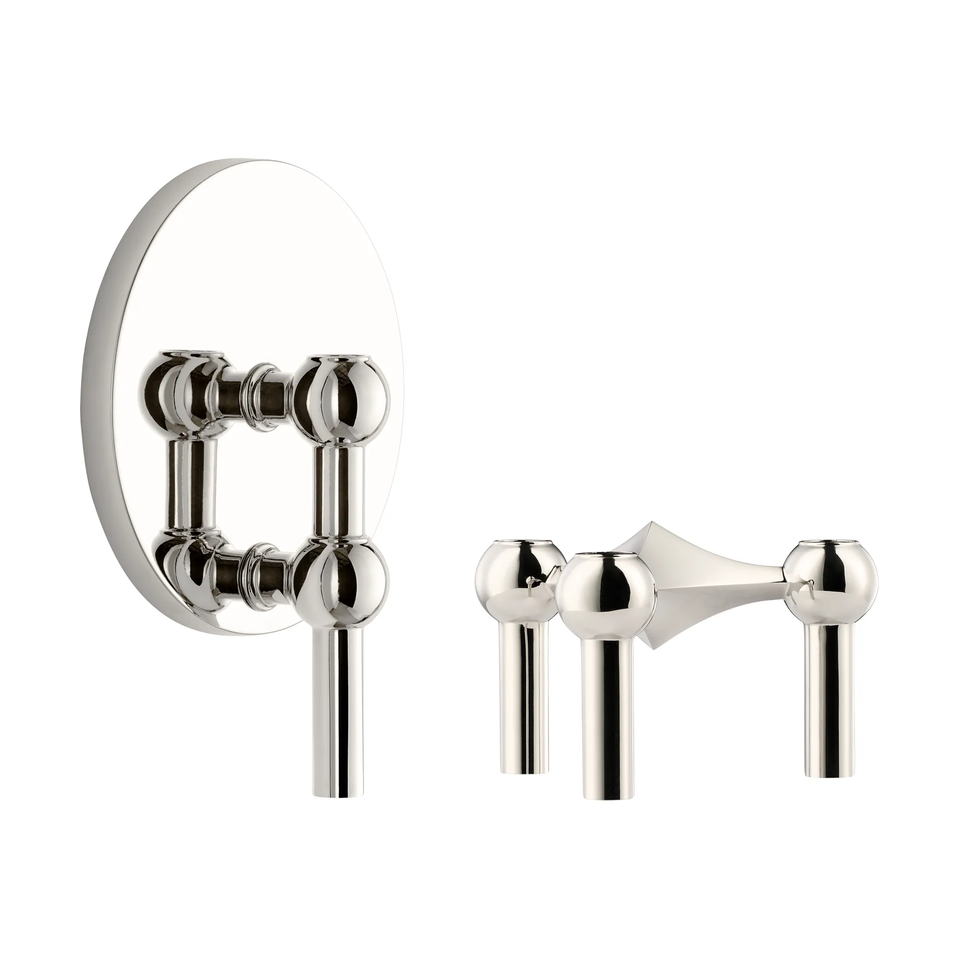 STOFF Nagel ljusstake 2 delar - Krom STOFF Nagel