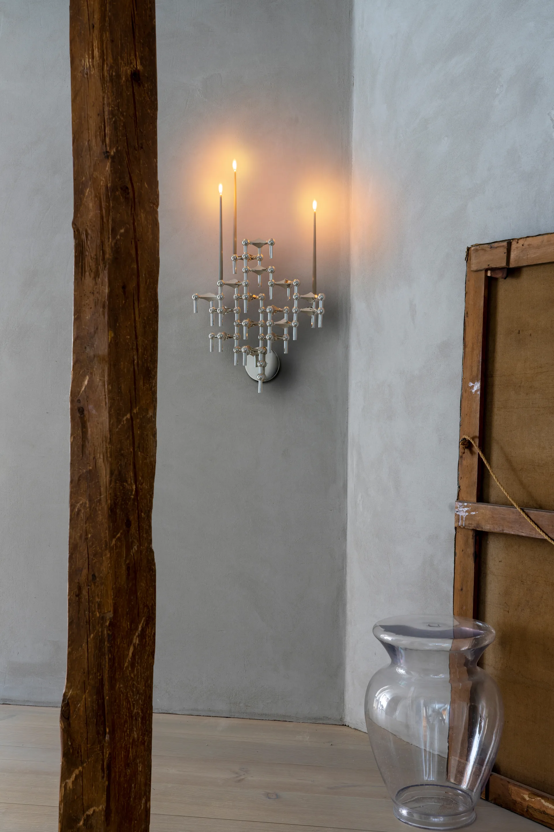 STOFF Nagel ljusstake 2 delar - Krom STOFF Nagel