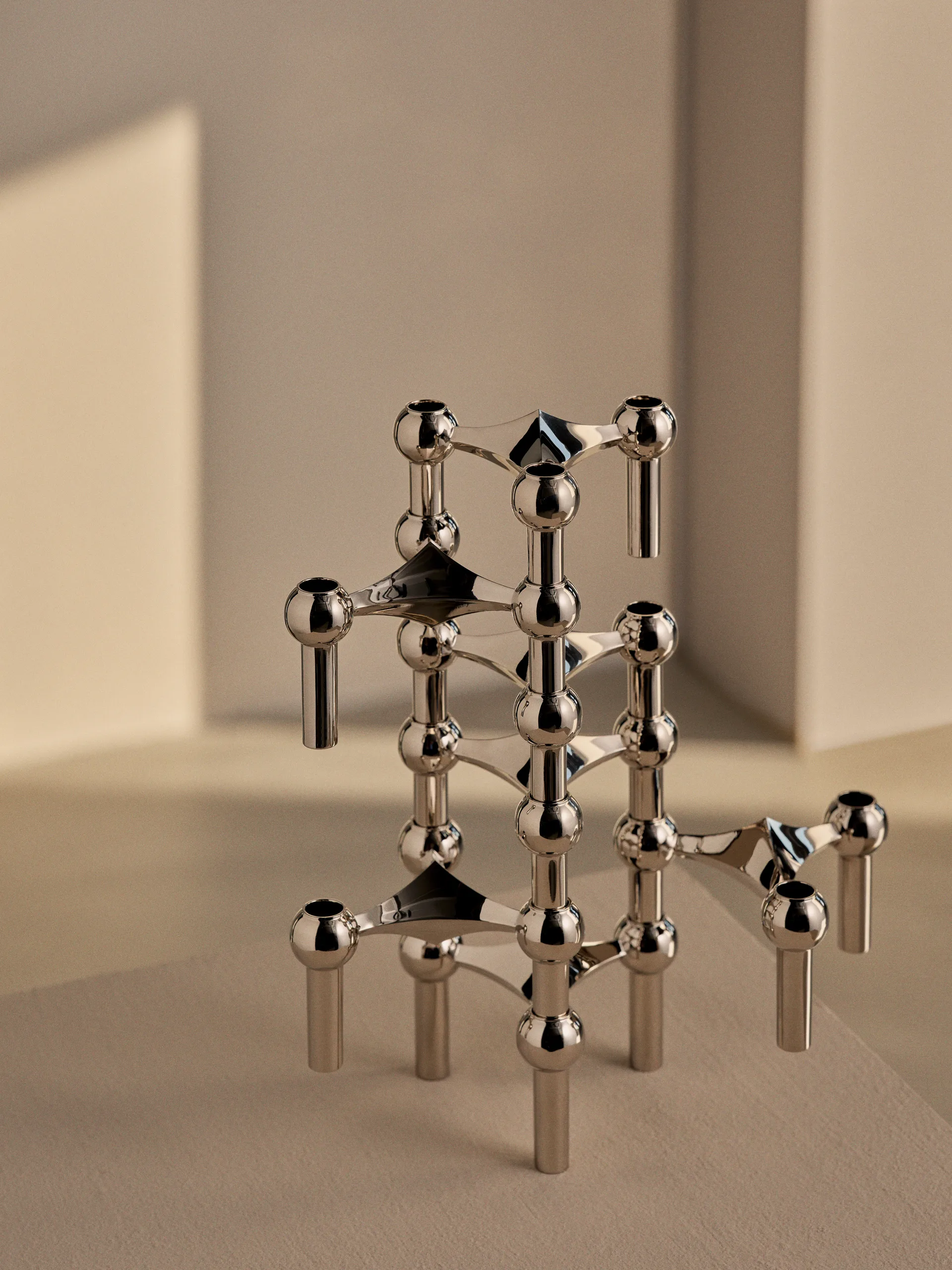 STOFF Nagel ljusstake 2 delar - Krom STOFF Nagel